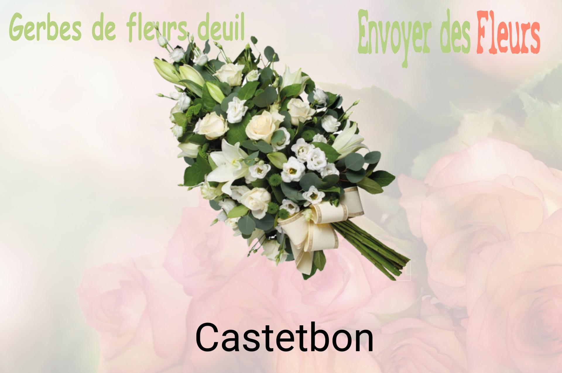 Gerbe de fleurs de deuil livrée à Castetbon